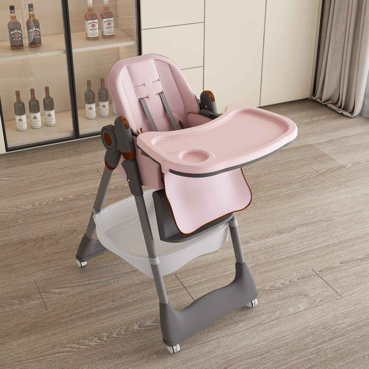 Leavader Adjustable Baby High Chair 0-6 Years, Pink