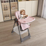 Leavader Adjustable Baby High Chair 0-6 Years, Pink