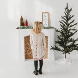 Three Little Tots Linen Blend Natural Hand Embroidery Dress, alternate angle