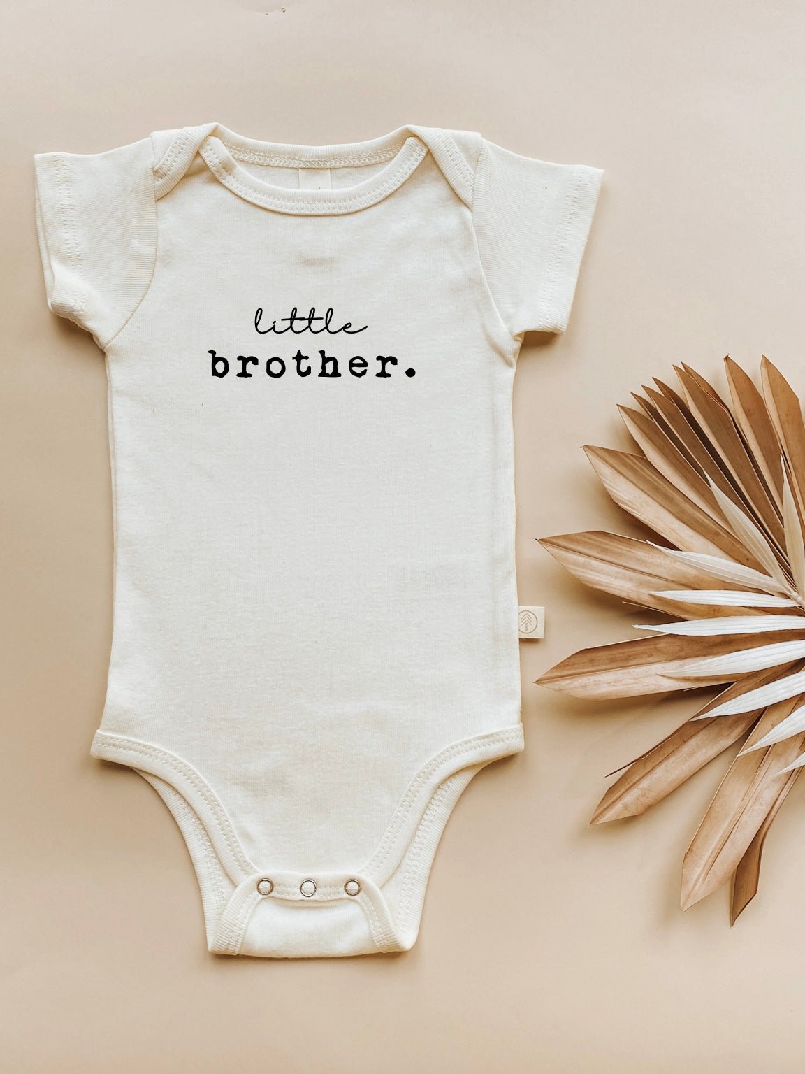 Three Little Tots Little Brother Organic Cotton Short Sleeve Baby Bodysuit, additional product photo