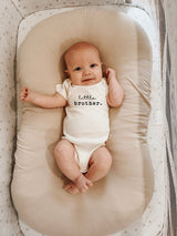 Three Little Tots Little Brother Organic Cotton Short Sleeve Baby Bodysuit, alternate angle