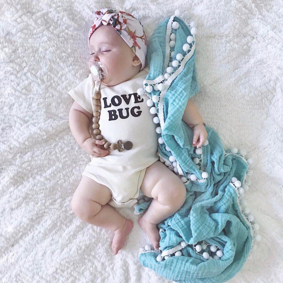 Three Little Tots Love Bug Organic Baby Bodysuit, third additional photo