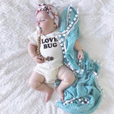 Three Little Tots Love Bug Organic Baby Bodysuit, third additional photo