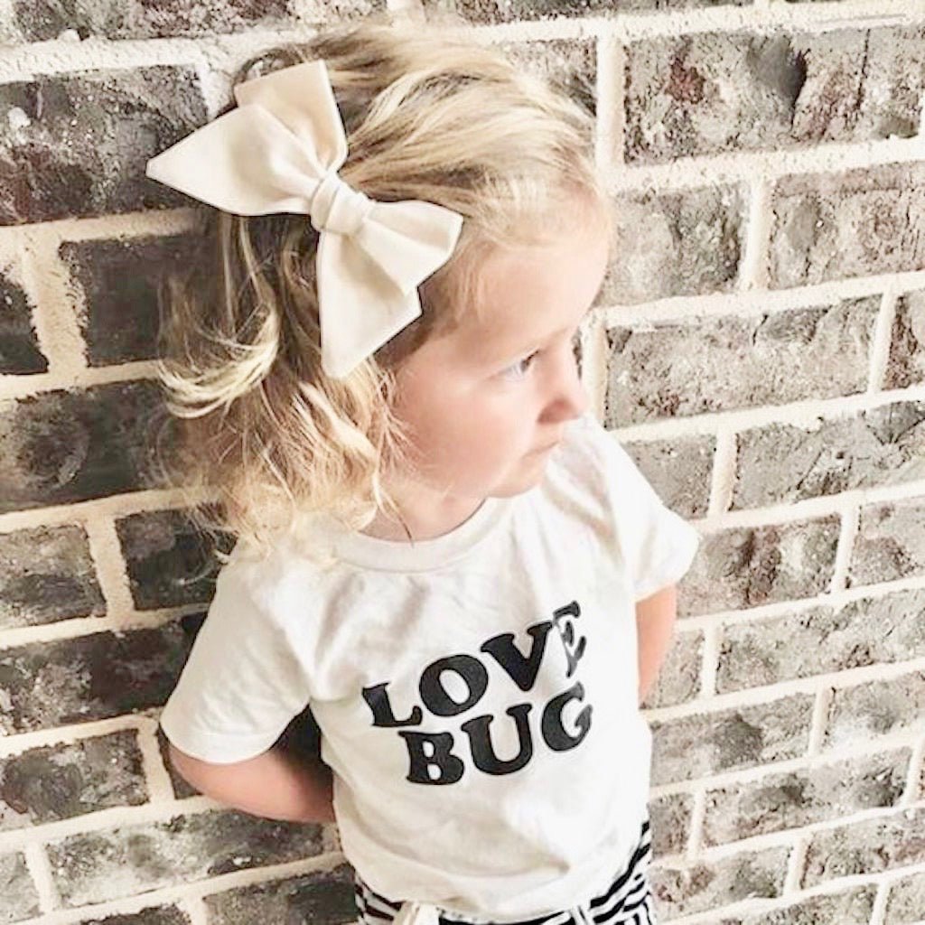 Three Little Tots Love Bug Organic Kids T-shirt, third additional photo
