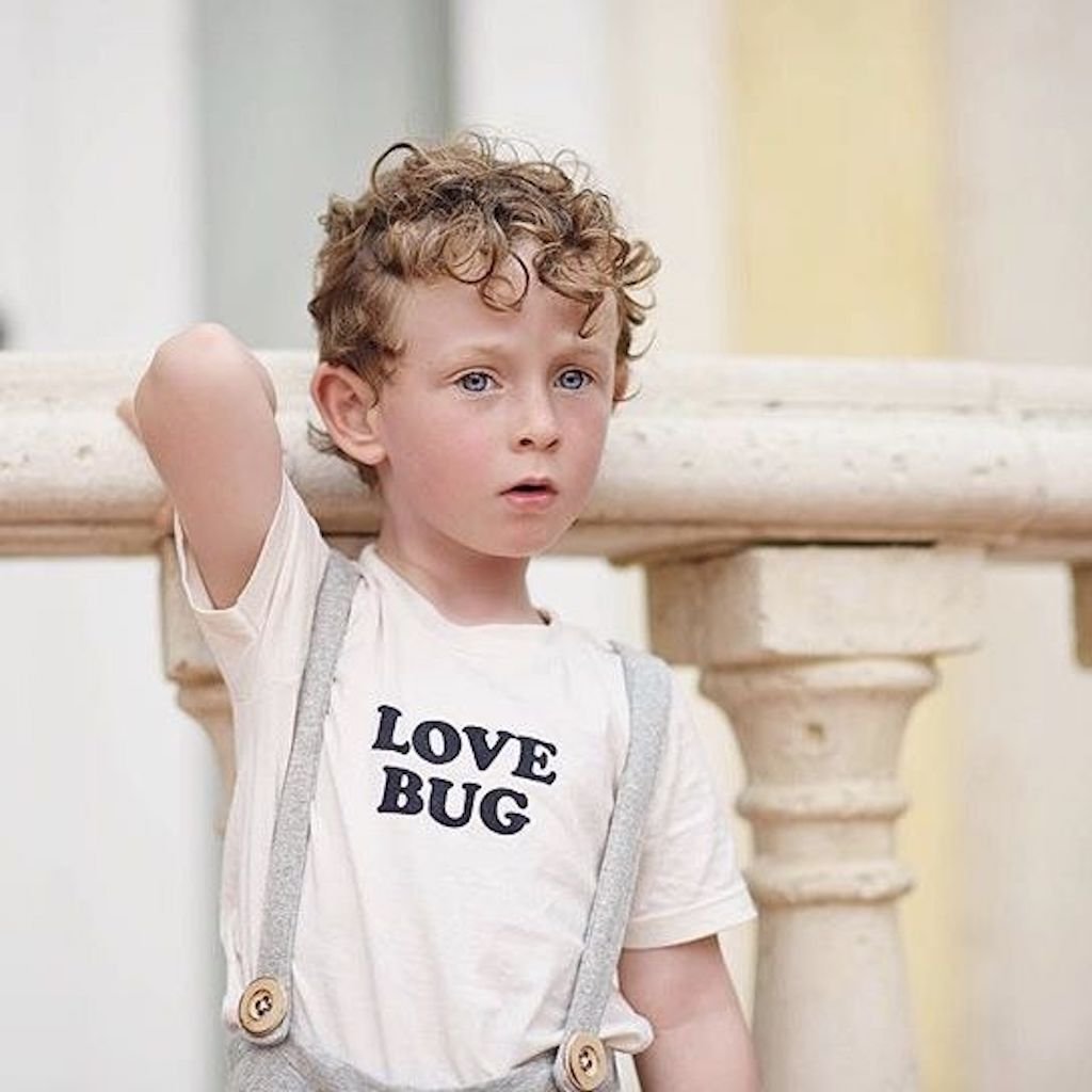 Three Little Tots Love Bug Organic Kids T-shirt, additional view