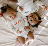 Three Little Tots Loved Organic Baby Bodysuit Long Sleeve, extra product detail