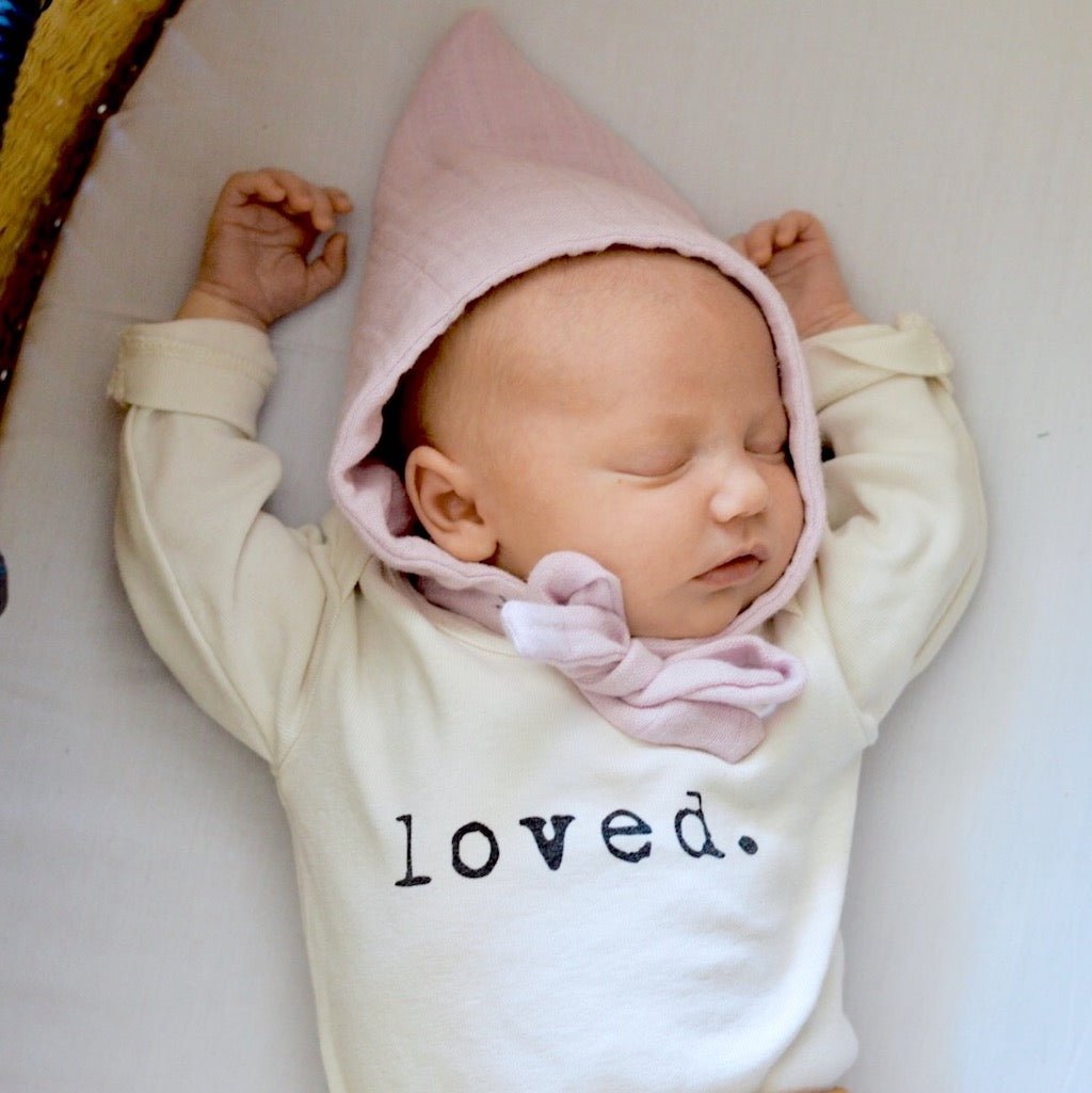 Three Little Tots Loved Organic Baby Bodysuit Long Sleeve, second additional photo