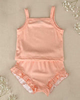 Luna Top & Bloomer Set - Apricot Sand