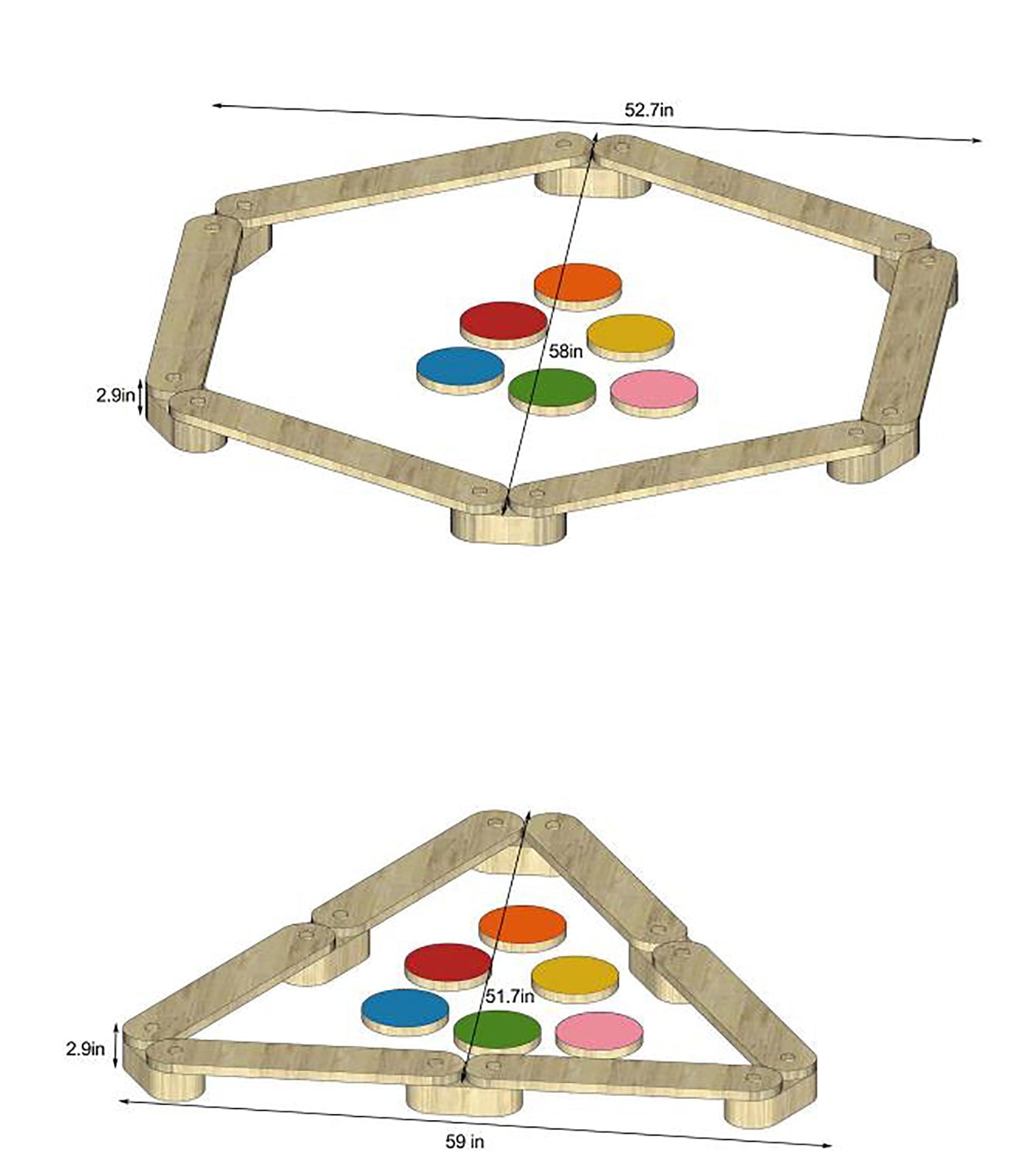 Three Little Tots Majesty Balance Beam and Stepping Stones, second additional photo