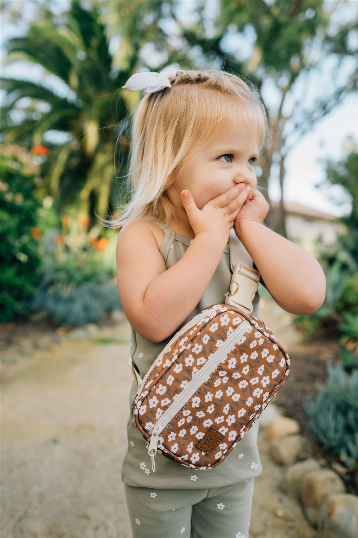 Mustard Floral Mini Fanny Pack