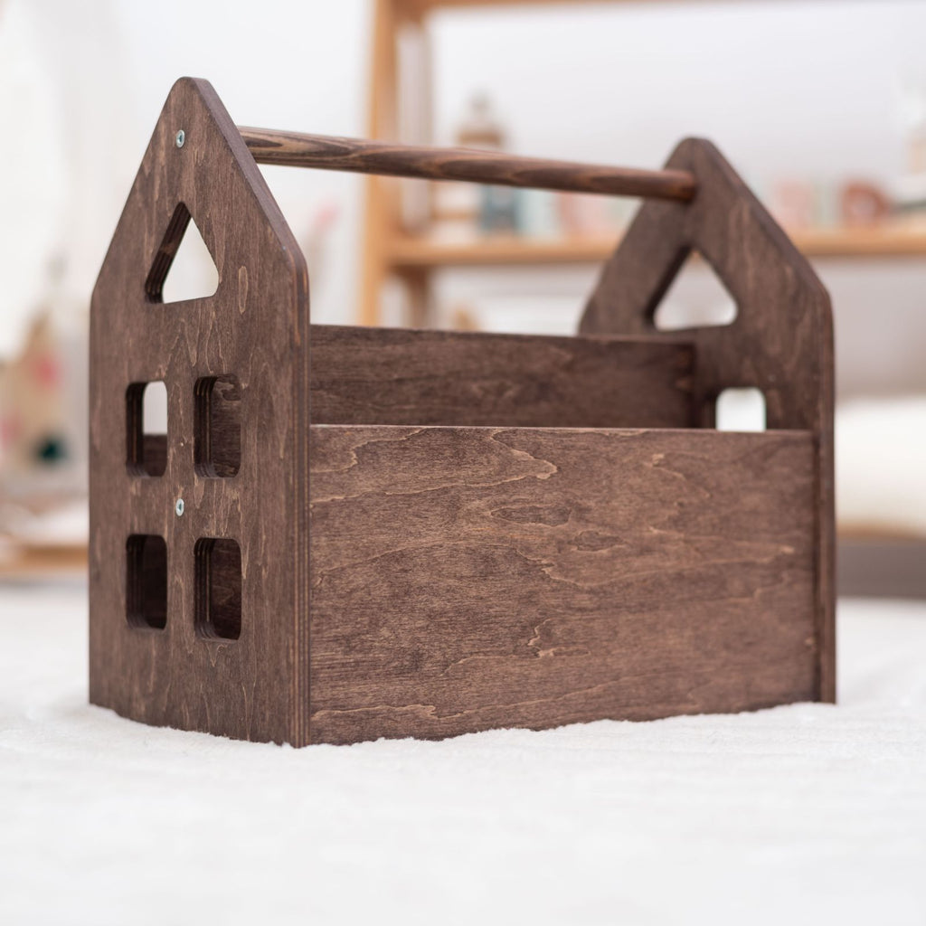 Dark Walnut Montessori Book Shelves