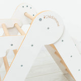 3 in 1 Montessori Climbing Set: Pikler Triangle + Sliding Ramp + Ladder