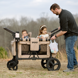 Three Little Tots Keenz Moov 4-Passenger Stroller Wagon Full-Featured Comfort for Big Adventures, in Mocha