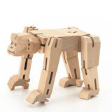 Morphits® Modern Wooden Monkey Decor – Interactive Puzzle & Art Piece