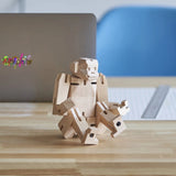 Morphits® Modern Wooden Monkey Decor – Interactive Puzzle & Art Piece