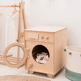 Natural Wooden Toy Washing Machine