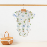 Three Little Tots Dino-mite Birthday Organic Cotton Baby Onesie