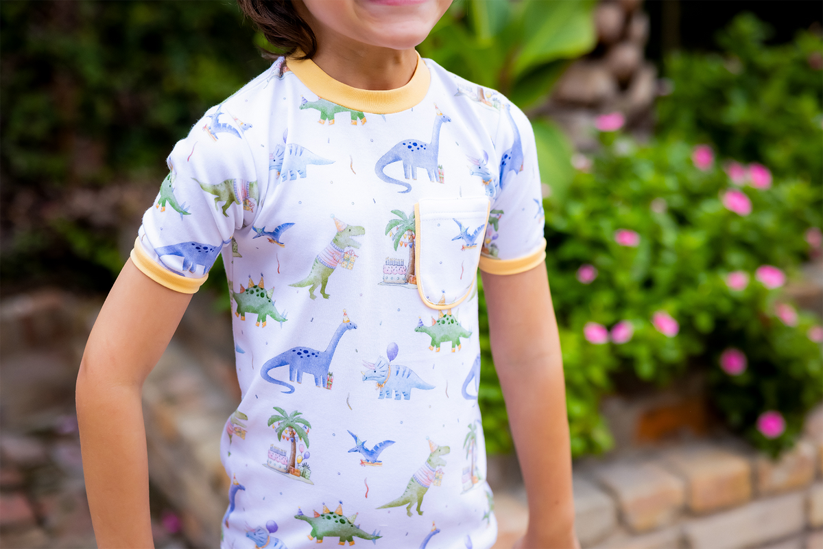 Three Little Tots Dino-mite Birthday Organic Cotton Pajamas, additional view