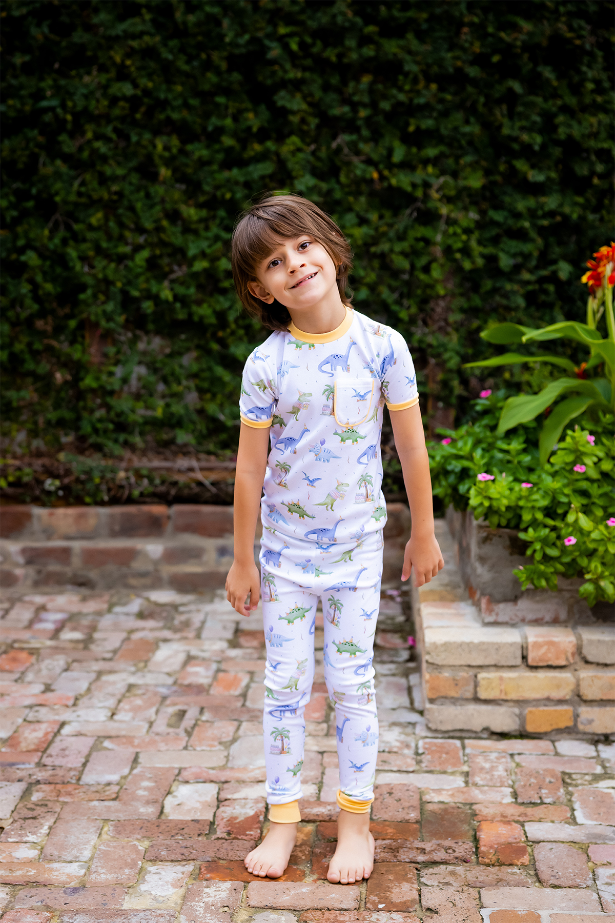 Three Little Tots Dino-mite Birthday Organic Cotton Pajamas, extra product detail