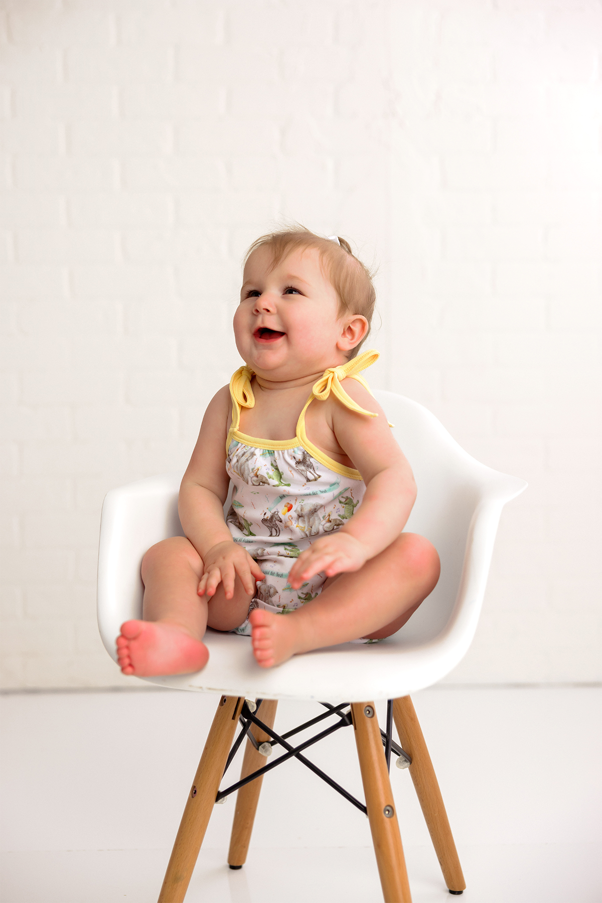 Three Little Tots And They All Asked for You Organic Cotton Shoulder-Tie Onesie, alternate angle