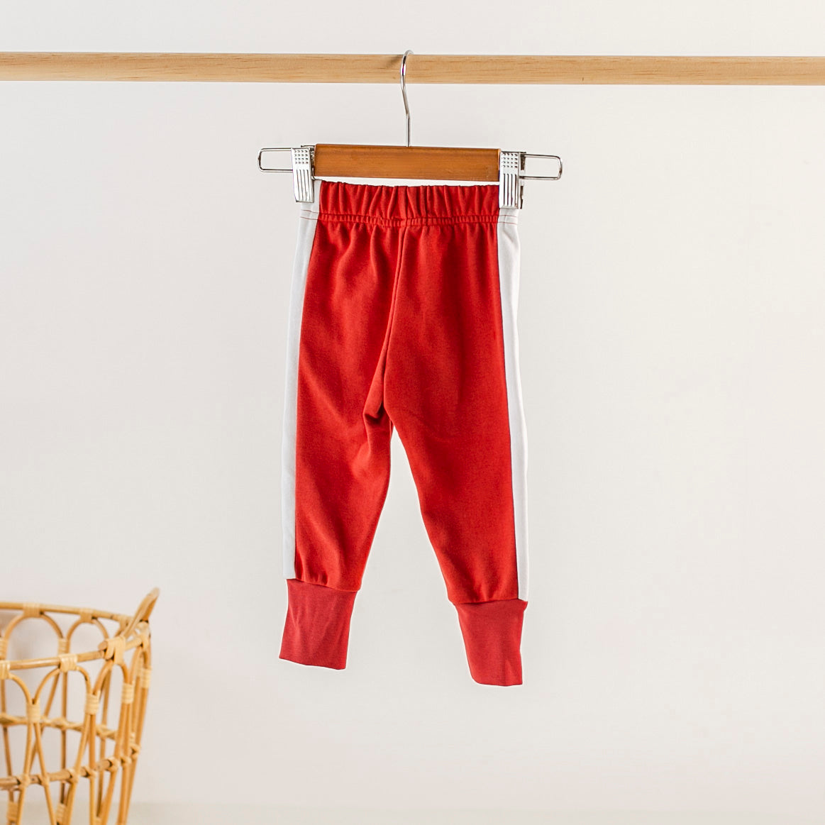 Three Little Tots Baked Apple Cotton Joggers for Kids, alternate angle