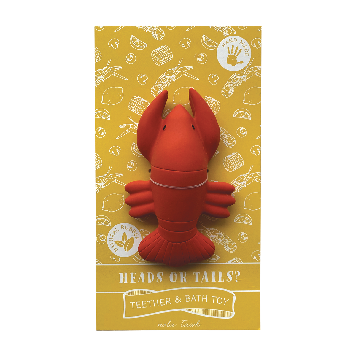 Three Little Tots Heads or Tails Crawfish Bath Toy and Baby Teether
