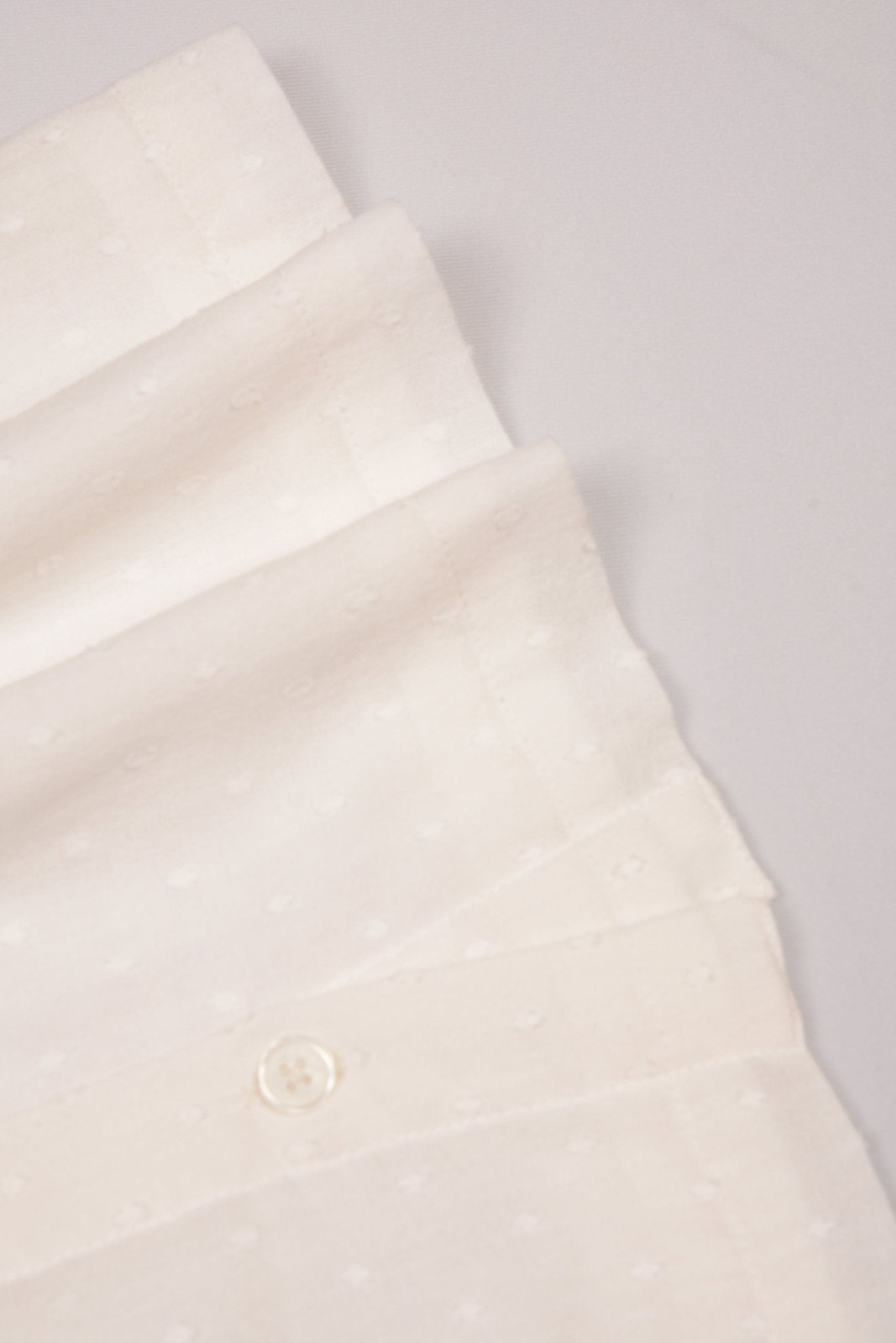 Three Little Tots Off-white Lace Yoke Girl's Dobby Dress, extra product detail