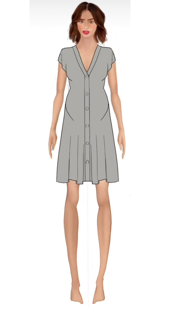 R&R Postpartum Recovery Gown - C-Section & Nursing Friendly