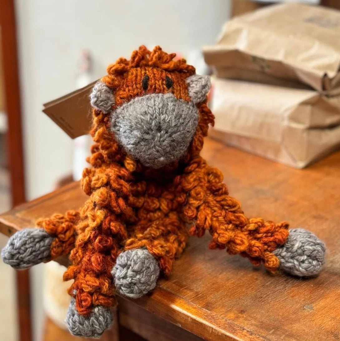 Three Little Tots Wool Knit Buddy Opal the Orangutan, additional view