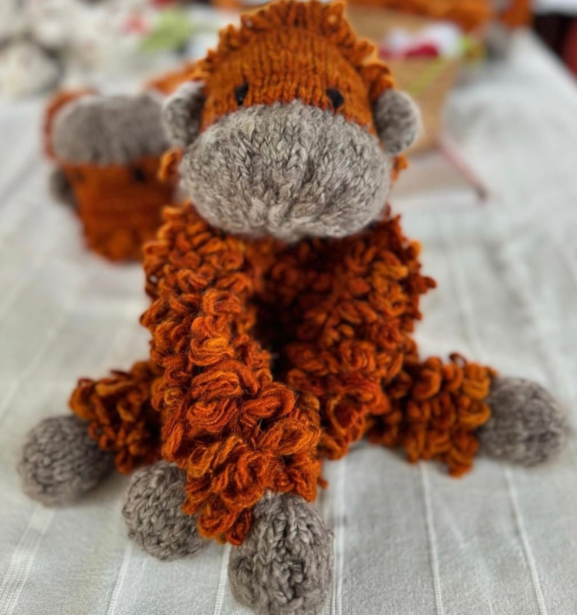 Three Little Tots Wool Knit Buddy Opal the Orangutan, extra product detail