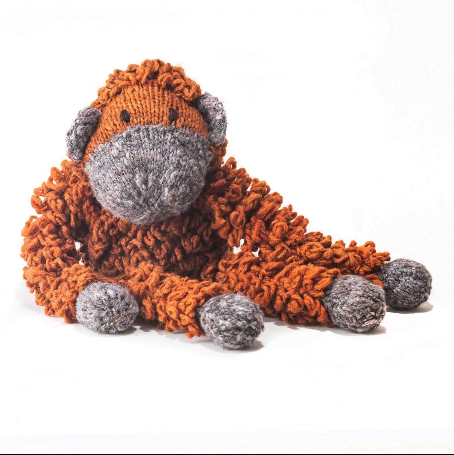 Three Little Tots Wool Knit Buddy Opal the Orangutan