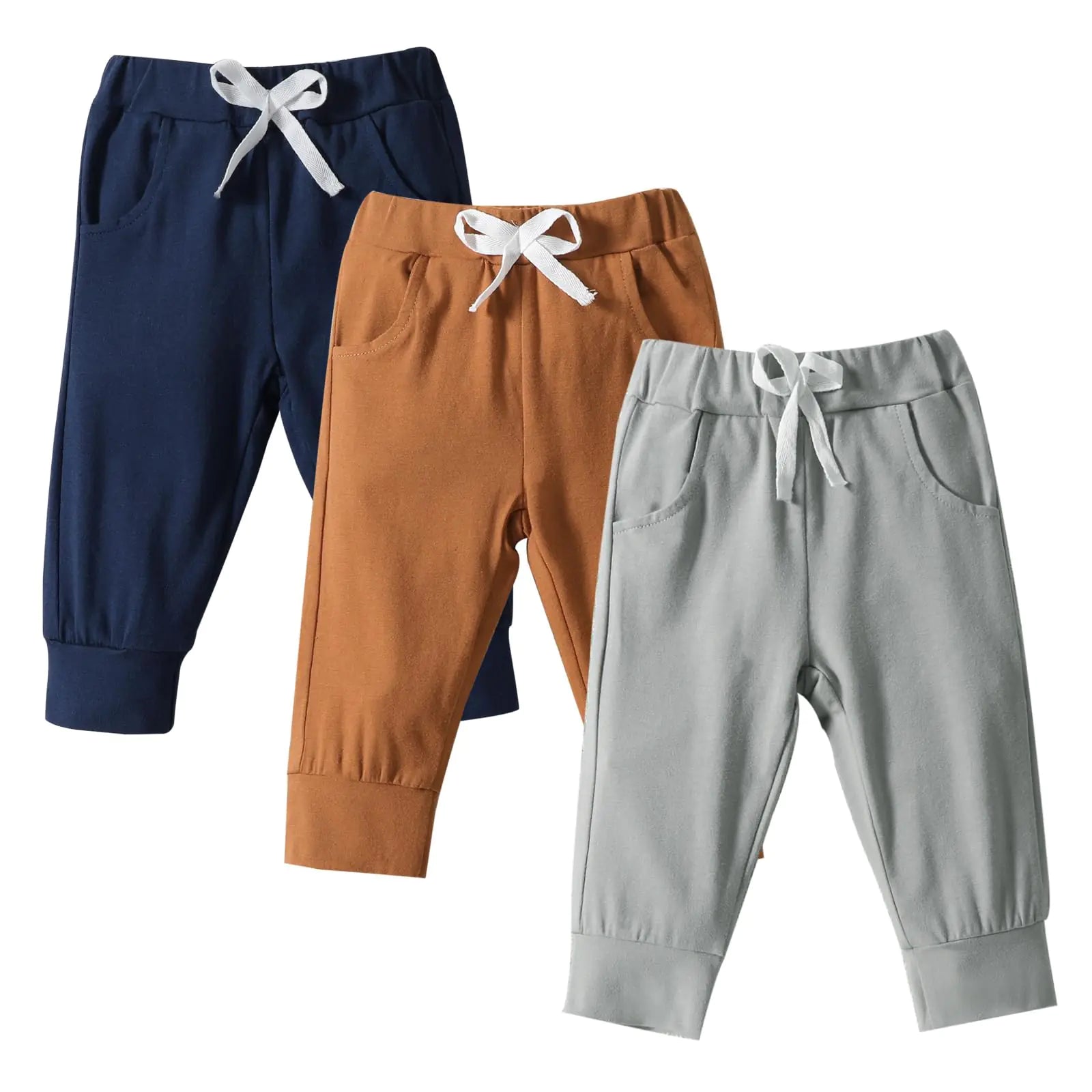 DREAM BUS Pack of 3 Toddler Jogger Pants with Pocket Toddler Sweatpants Toddler Boy Pants Baby Boy Pants Toddler Leggings - # BOAA11410007