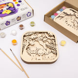 3D DIY Wood Painting Kit for Kids – Safari