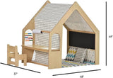 Three Little Tots Flair Playhouse and Sensory Desk - Black and White, ninth additional photo