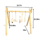 Three Little Tots Lilac Wooden Baby Gym Montessori Infant Play Gym with Hanging Toys, third additional photo