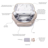 Three Little Tots Signature Diaper Bag Pastel Pink, alternate angle