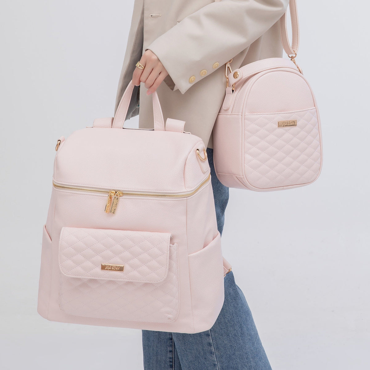 Three Little Tots Signature Diaper Bag Pastel Pink, additional product photo