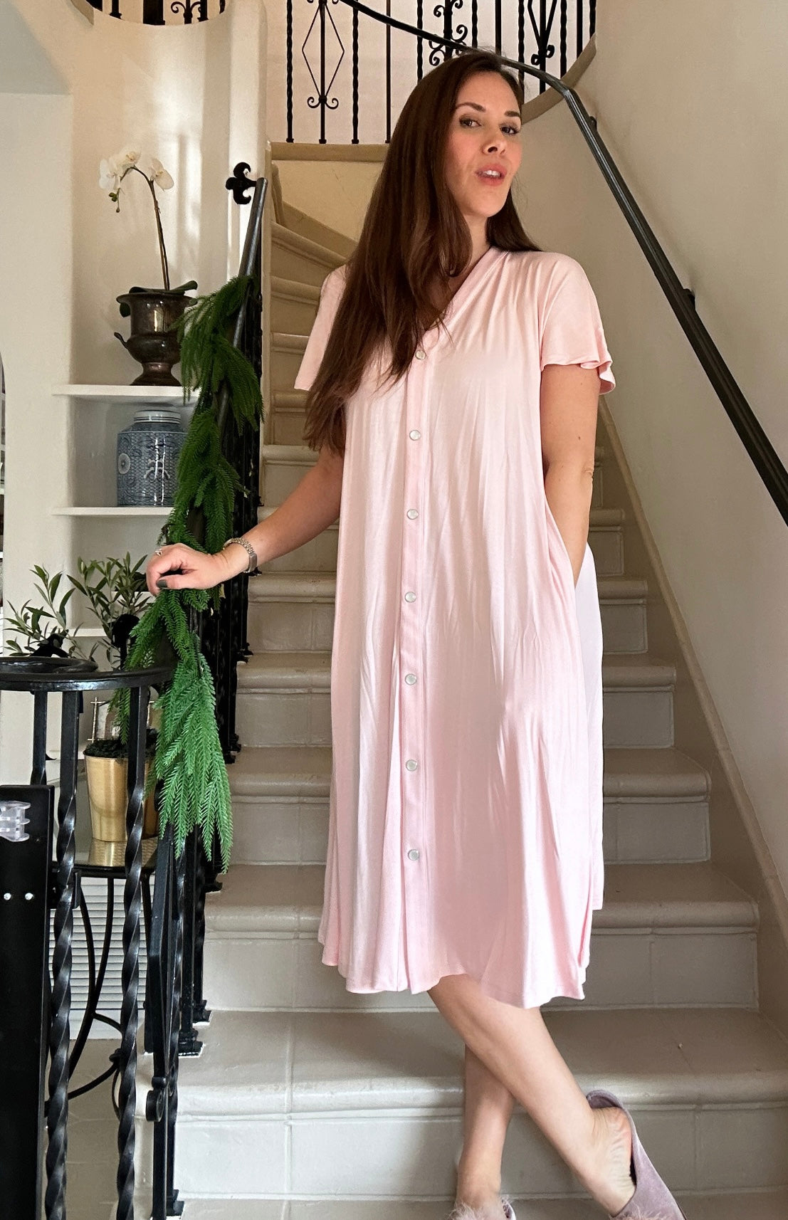 R&R Postpartum Recovery Gown - C-Section & Nursing Friendly