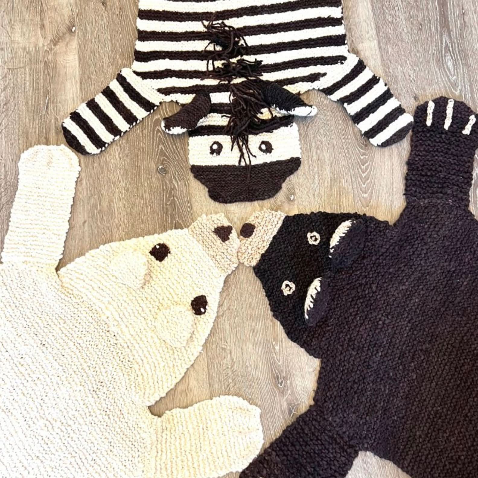 Organic Wool Play Mat + Nursery Rug  | Zebra