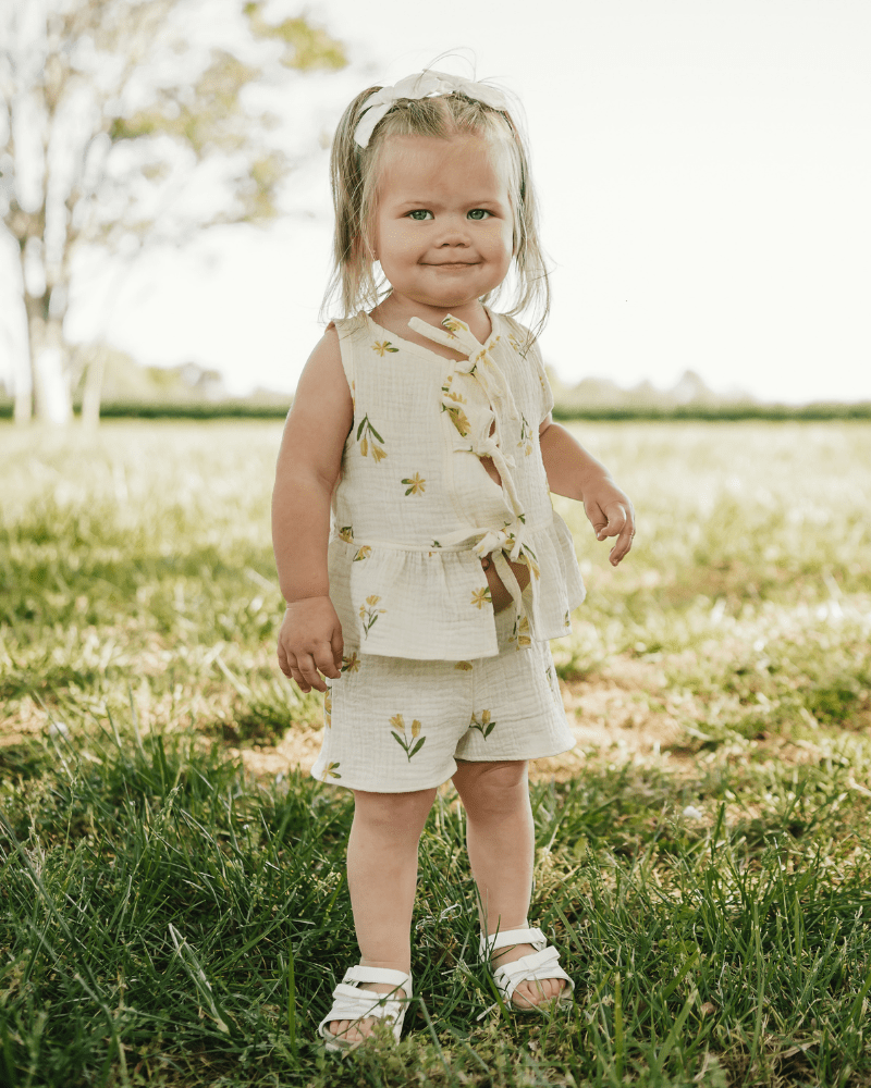 Posie Tie Front Two-Piece Set - Buttercup Bloom