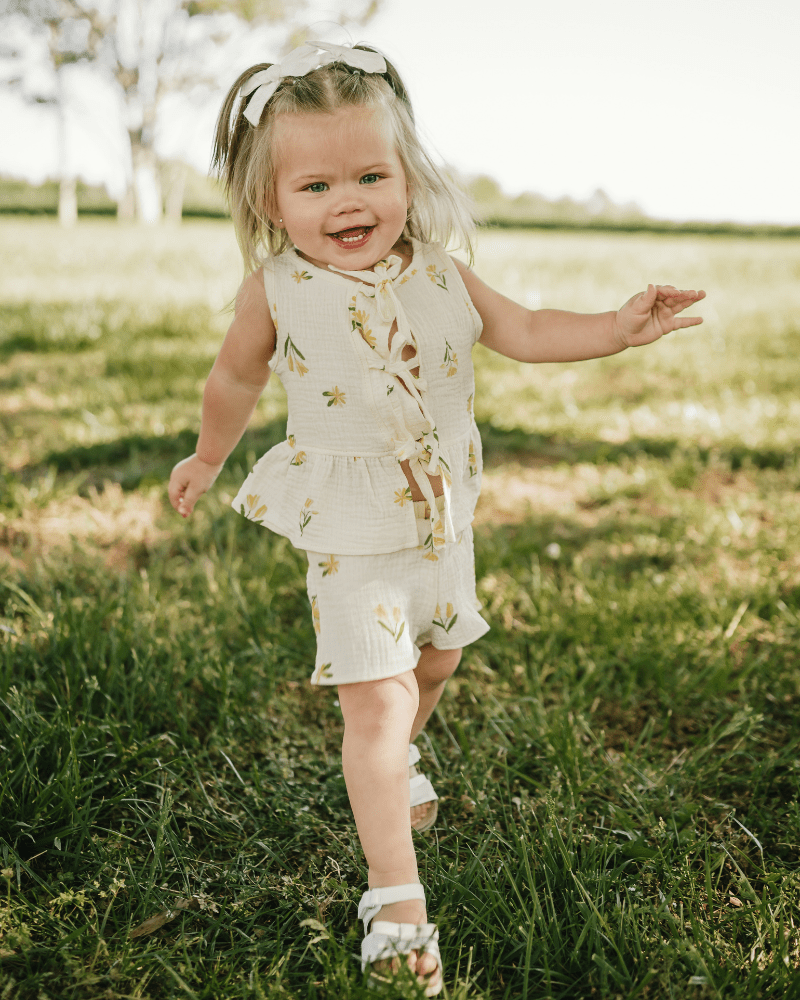Posie Tie Front Two-Piece Set - Buttercup Bloom
