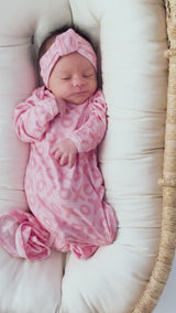 XOXO Love Valentine's Day Knotted Newborn Baby Gown