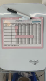 Pink - Kids Medicine Magnetic Refrigerator Chart with Marker