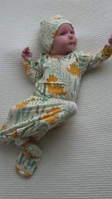 Dinosaur Themed Newborn Knotted Gown