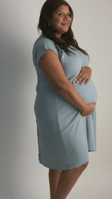 Ribbed Blue Bird Labor and Delivery Nursing Hospital Gown