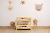 Kids Pink Rattan Teddy Bear Wall Mirror – Baby Girl Nursery & Kids Room Décor Gift