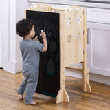 Three Little Tots Laurel 4-in-1 Foldable Kitchen Tower Step Stool Slide and Chalkboard for Toddlers, additional view