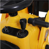 HOMCOM 3-in-1 Ride On Toy Bulldozer Digger Tractor Pulling Cart