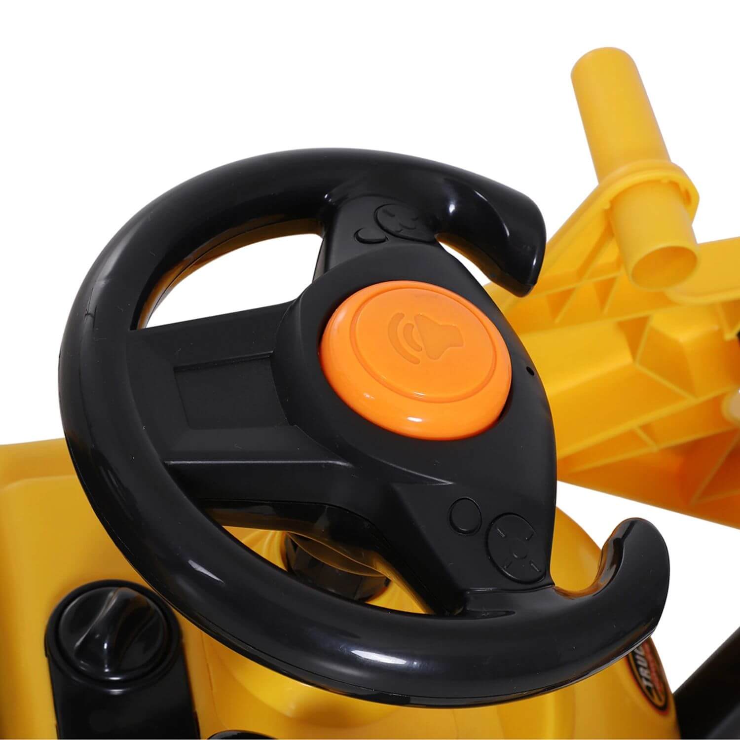 HOMCOM 3-in-1 Ride On Toy Bulldozer Digger Tractor Pulling Cart