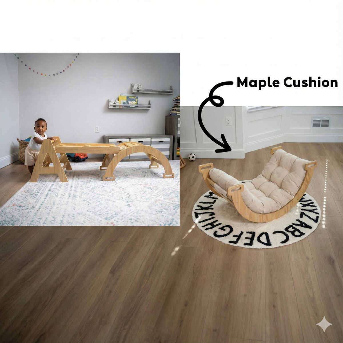 Three Little Tots Cushion for Maple Rocker